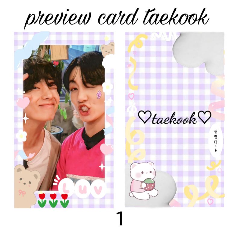 30𝘤 card taekook siu xinh