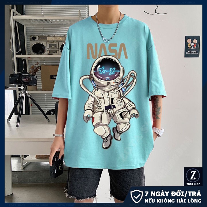 Áo thun nam tay lỡ ZOTA, áo phông unisex oversize NASA NTL1.11