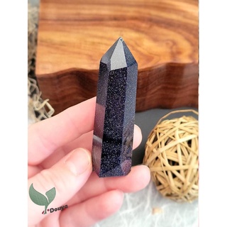 1 chiếc gậy đá pha lê màu xanh dương, màu xanh dương