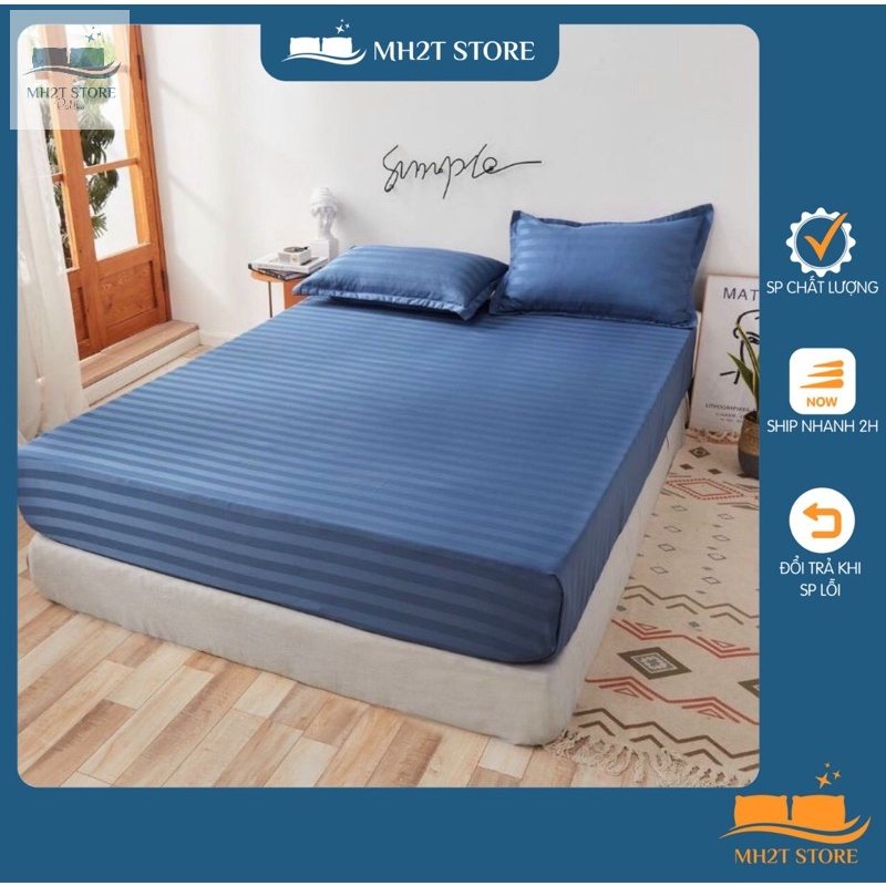 sét 3 món ga và 2 vỏ gối sọc khách sạn 3f đủ size từ 1m đêbs 2m2(ib chọn size) MH2T STORE