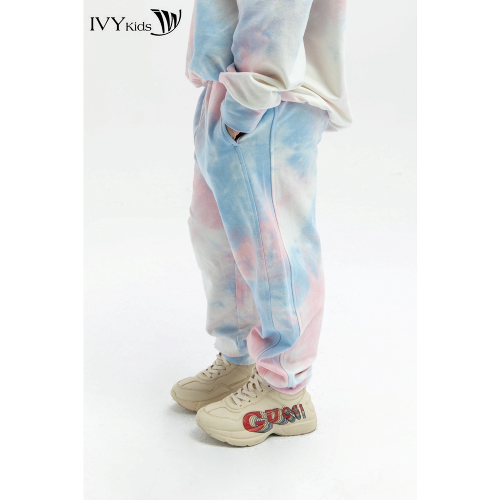 Quần dài họa tiết loang màu bé gái IVY moda MS 22G1185