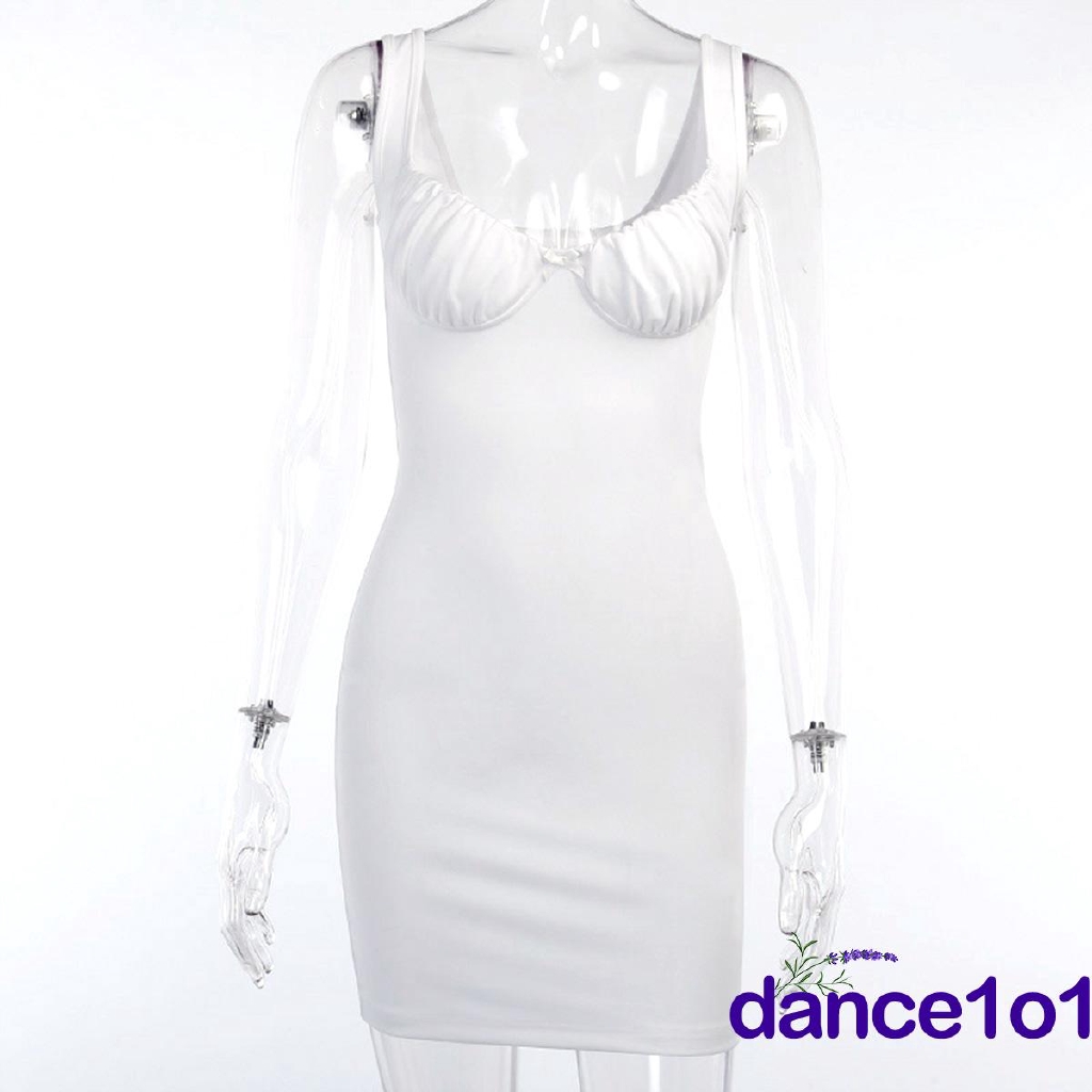 Đầm dây ngắn tay bó sát quyến rũ cho nữ