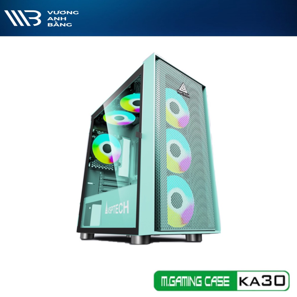 Thùng máy Case VSP Gaming KA30 Pink/white/green (No Fan)