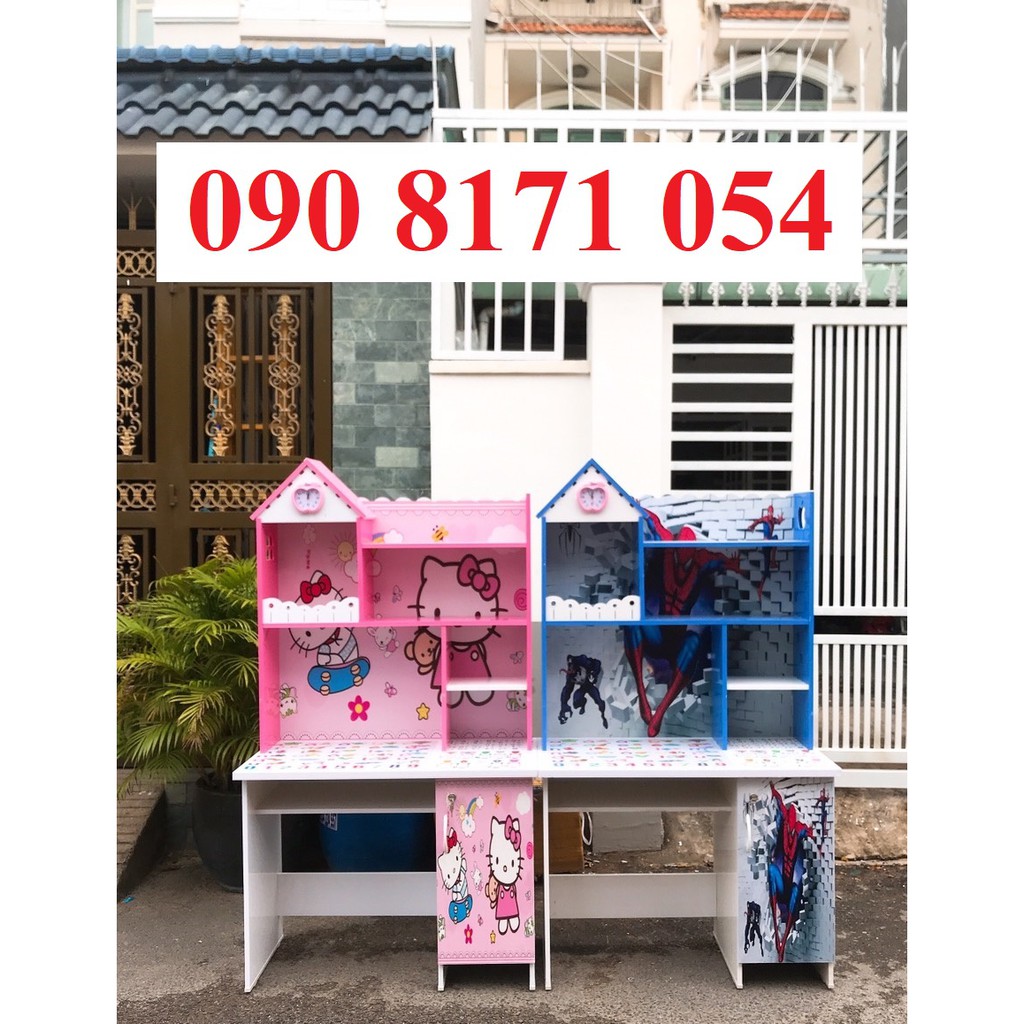 bàn học sinh cho bé. mẫu mới nhất 2021 hình ảnh in 3D sắc nét. hình doremon hình kitty hình công chúa hình siêu nhân