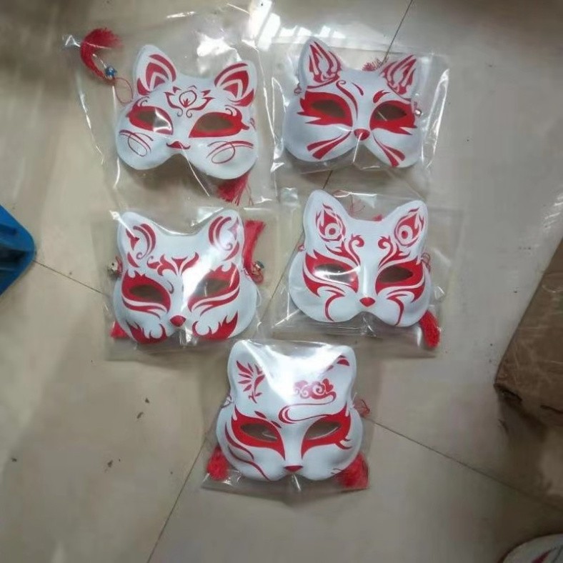 (Mask fox_cosplay) Mặt nạ hoá trang mèo vẽ Mặt Nạ Mèo Thần Tài Mặt Nạ Cáo