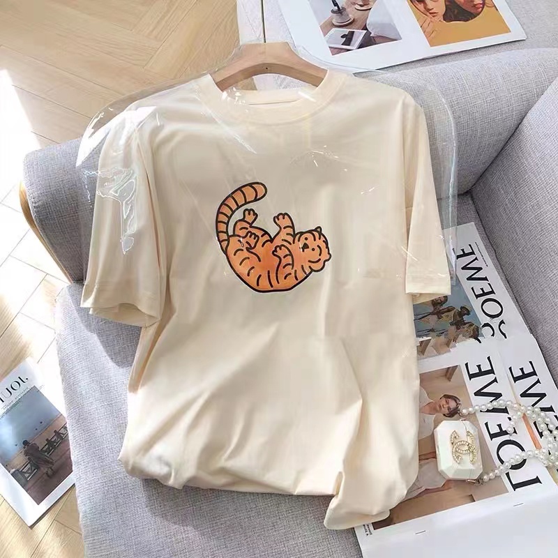 NRVP Áo Thun Tay Ngắn Cổ Tròn Thời Trang Mùa Hè Phong Cách Hàn Quốc Mới