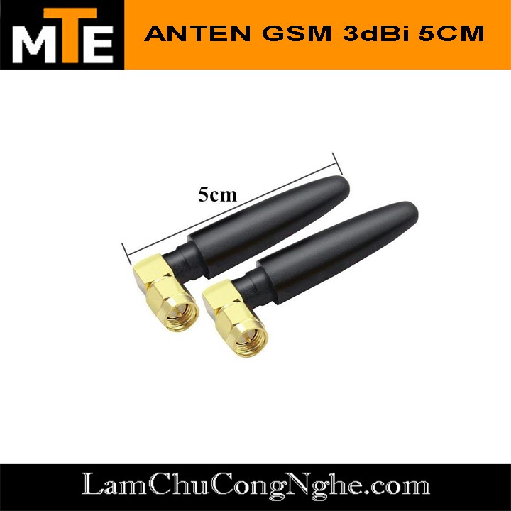 Anten thu phát sóng GSM 3dBi 5cm chân cong