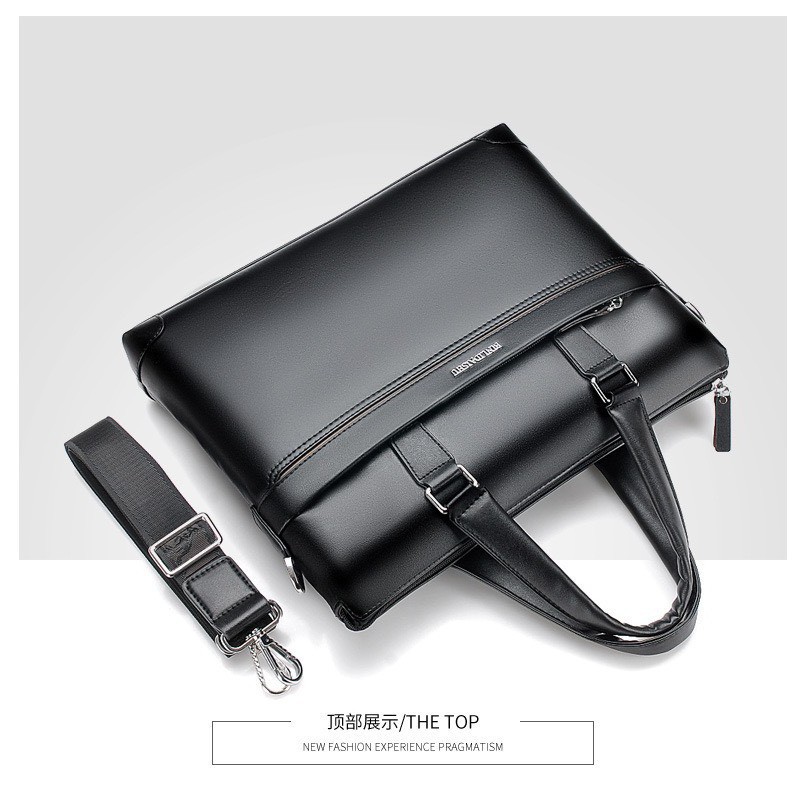 túi máy tính xách tay cho nữ Túi xách cặp da đựng laptop da bò công sở T03 - KT: 38x28x6cm (Nâu-Đen) | BigBuy360 - bigbuy360.vn