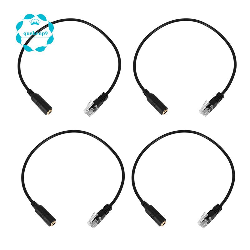 4 Dây Cáp Chuyển Đổi Cổng 3.5mm Sang RJ9 Cho Tai Nghe iPhone