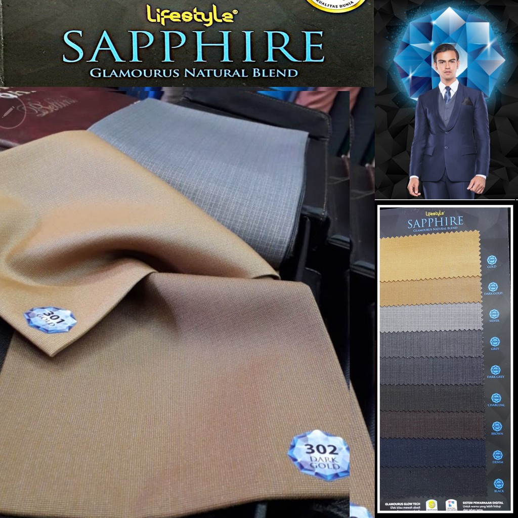 Vải Màu Sapphire Dùng Để May Quần Áo Đồng Phục, Áo Blazer, Jas, Giá Trị 0.5m