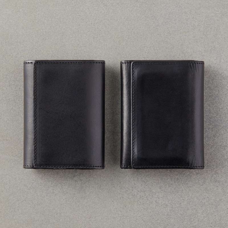 Muji Ví Gấp Làm 3 Da Thuộc Thảo Mộc Ý