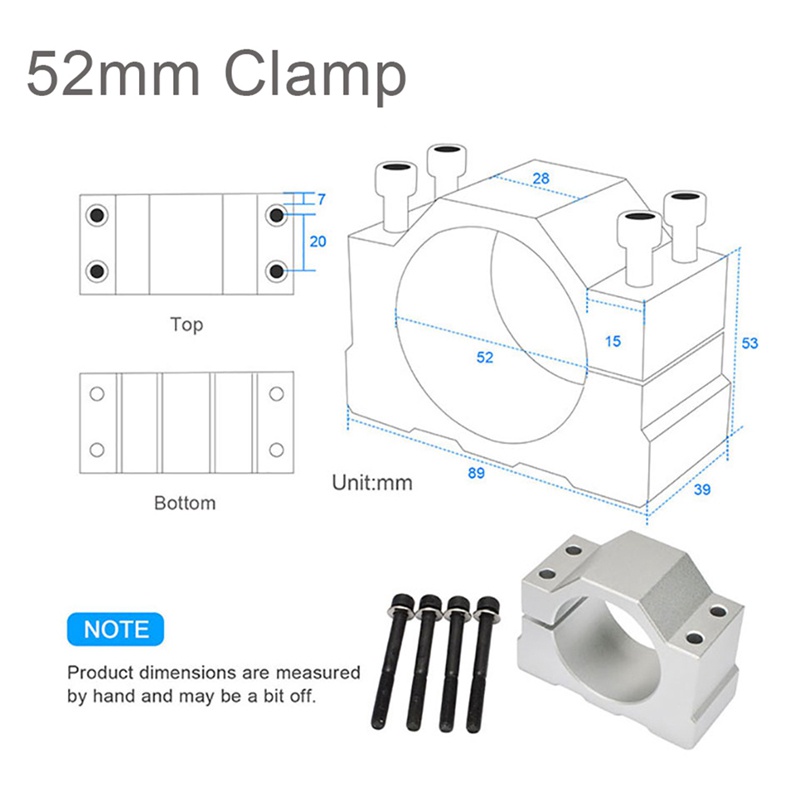 Giá Đỡ Máy Tiện CNC Bằng Nhôm Kèm 4 Ốc Vít Cố Định Cho Động Cơ 300W 400W 500W