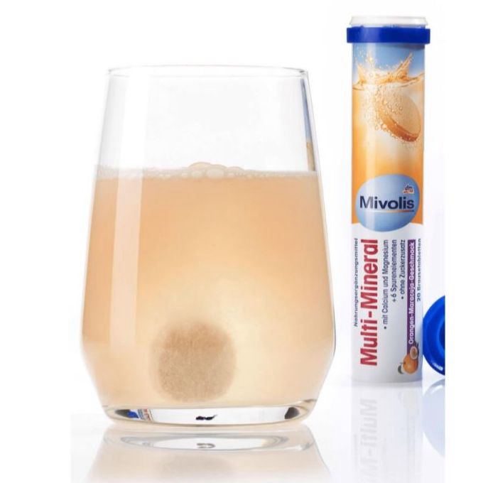 Set 03 tuýp viên sủi Mivolis Đức bổ sung khoáng chất tổng hợp Multi Mineral, 20 viên - Nội địa Đức Date xa