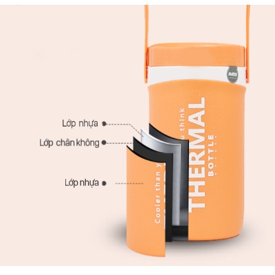 Bình giữ nhiệt 1.5l, bình đá giữ nhiệt Duy Tân 1.5 lít
