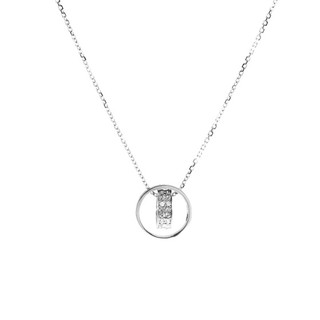 Dây chuyền vàng trắng liền mặt DOJI 14K 0819CP-LAL072
