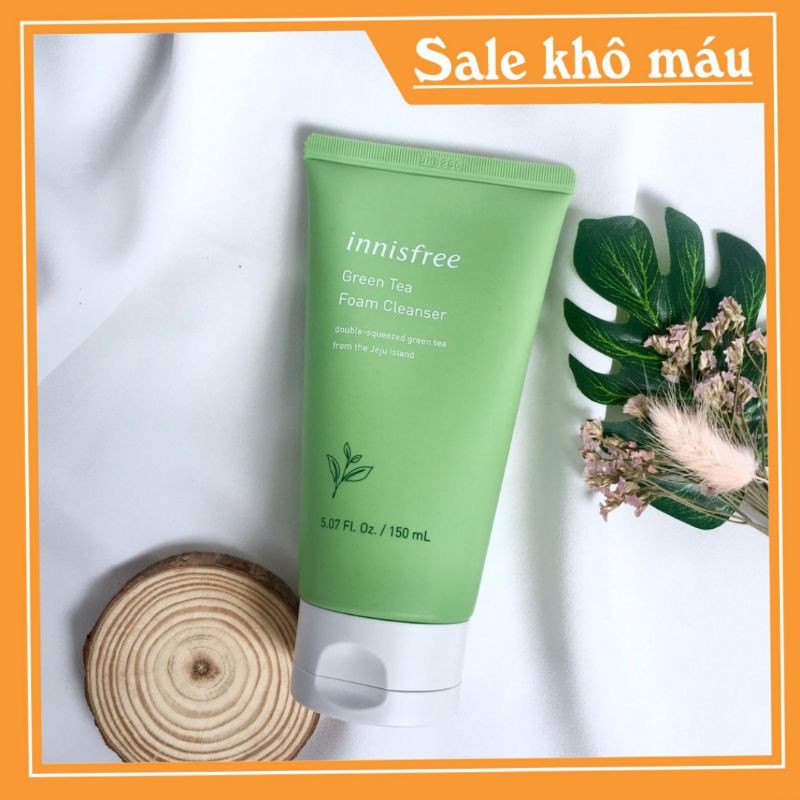 ❤𝙁𝙧𝙚𝙚𝙨𝙝𝙞𝙥❤Sữa Rửa Mặt Trà Xanh Innisfree Green Tea Foam Cleanser Mẫu Mới