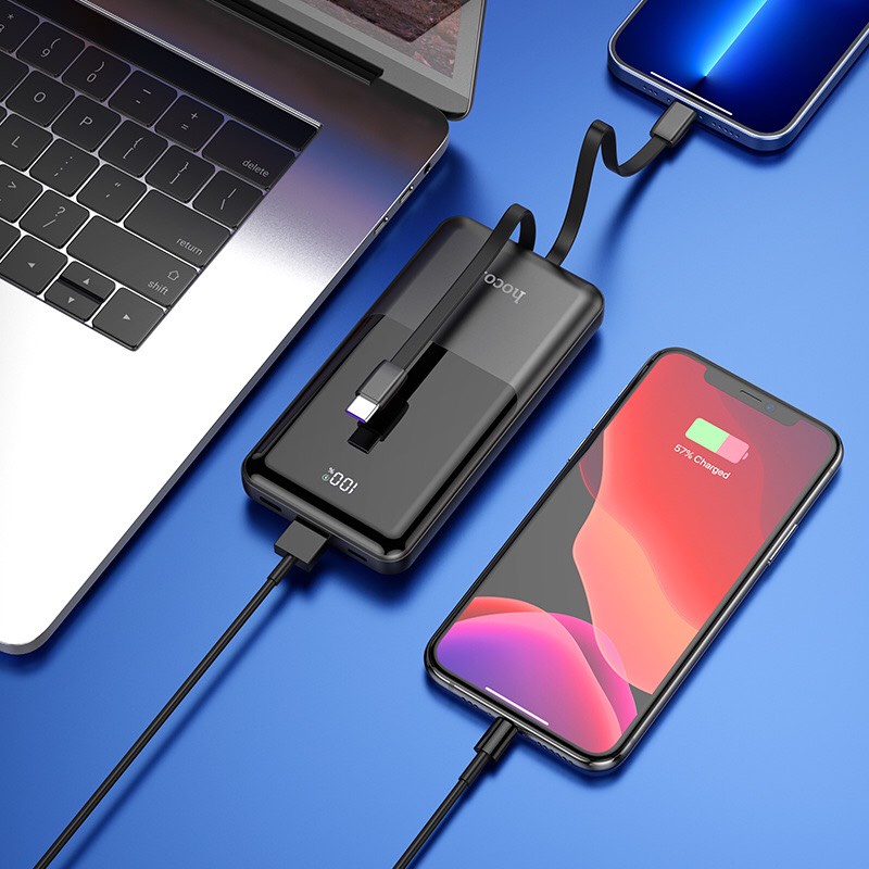 Sạc dự phòng Hoco Q9 Pro kèm 2 dây dòng dung lượng 10000mAh dòng sạc nhanh PD20w + QC3.0 Chính Hãng