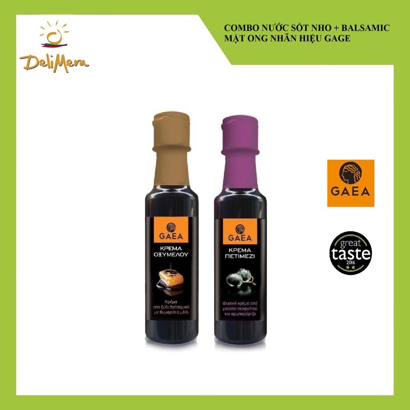 Nước sốt nho/balsamic mật ong nhãn hiệu GAEA 200ml