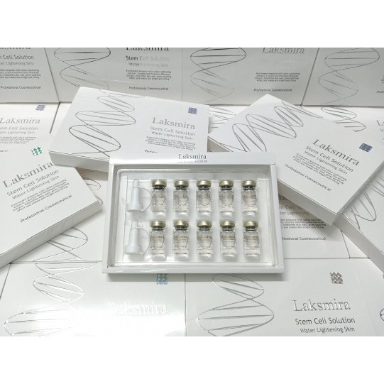 Lẻ 1 Tế bào gốc trắng da thu hẹp lỗ chân lông Laksmira Stem Cell Solution 10 lọ x 5ml Hàn Quốc