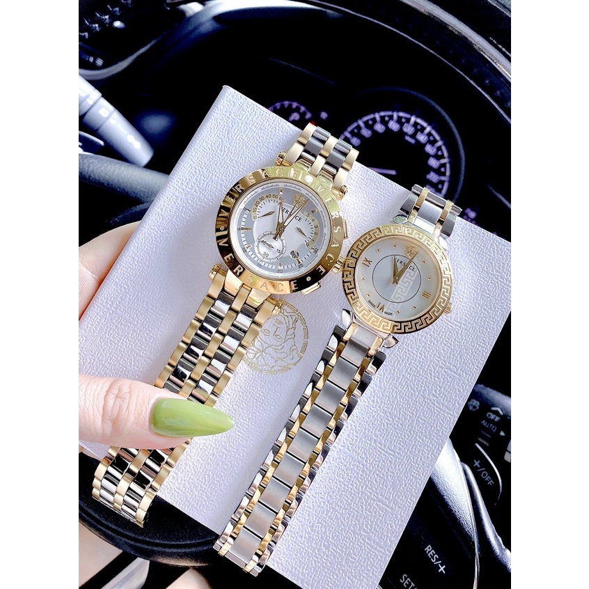 Đồng hồ đeo tay nam nữ, đồng hồ nam nữ cặp đôi VERSACE dây thép siêu cao cấp, thời trang sang chảnh, cực đẹp, full box