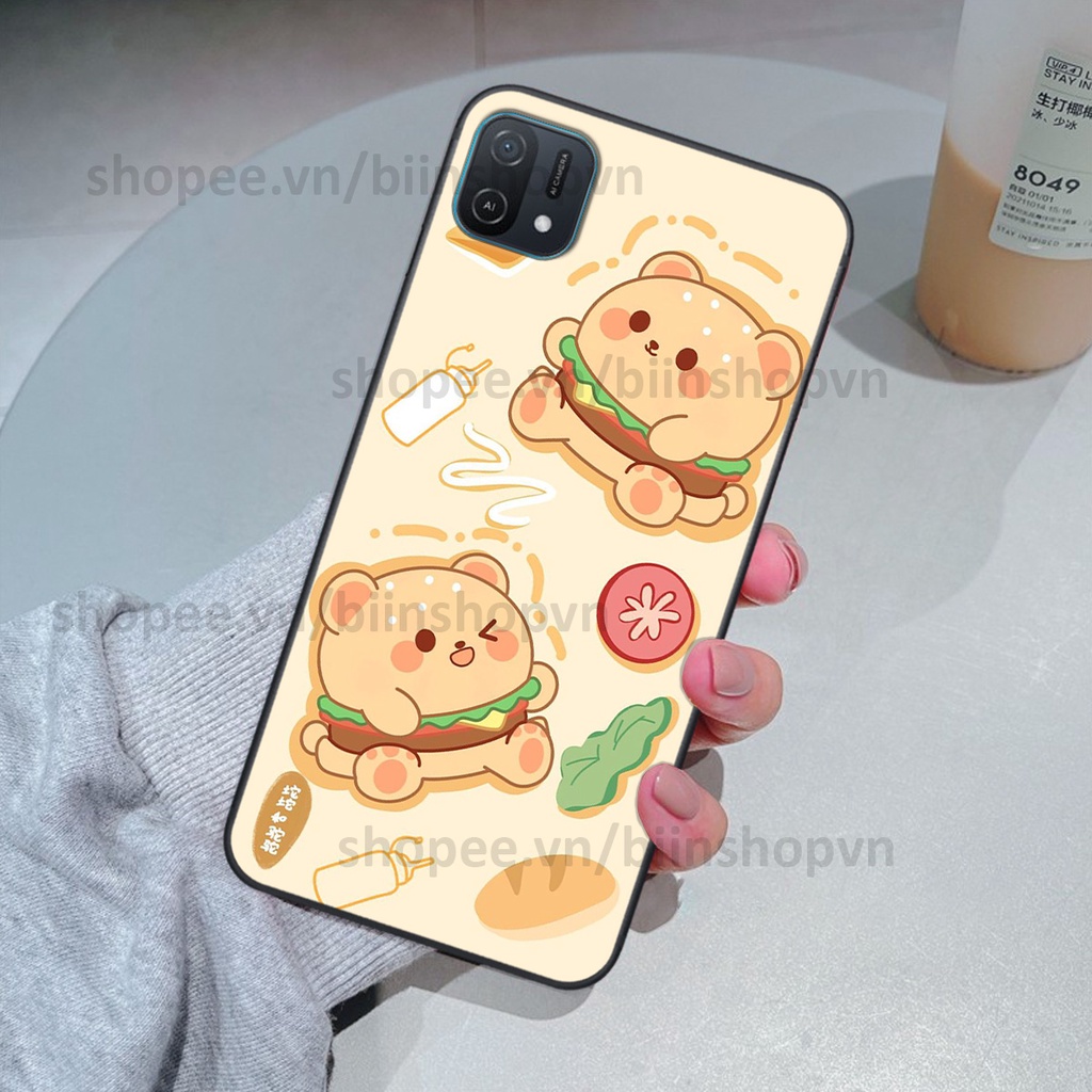 Ốp Oppo A16k in hình gấu chocolate kẹo ngọt siêu đẹp siêu xinh
