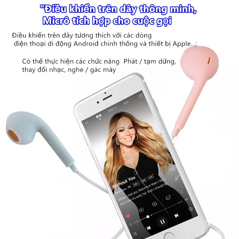 Tai nghe nhạc TAI ĐA NĂNG  in ear tai nghe 🎧  U19 Đầu Cắm 3.5mm Cho Điện Thoại Android Và Ios Iphone 6s 6plus Và Samsung