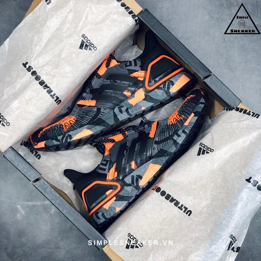 Giày Adidas 🔴FREESHIP🔴 Adidas Ultraboost 20 Black Signal Orange Chính Hãng - Giày Chạy Bộ Tốt Nhất Thế Giới [FV8330] 👟