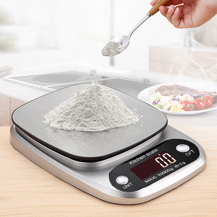 Cân tiểu ly điện tử nhà bếp mini cân định lượng thực phẩm từ 1 gam - 3kg, 5kg,10 kg (tặng kèm pin), làm bánh, verygood