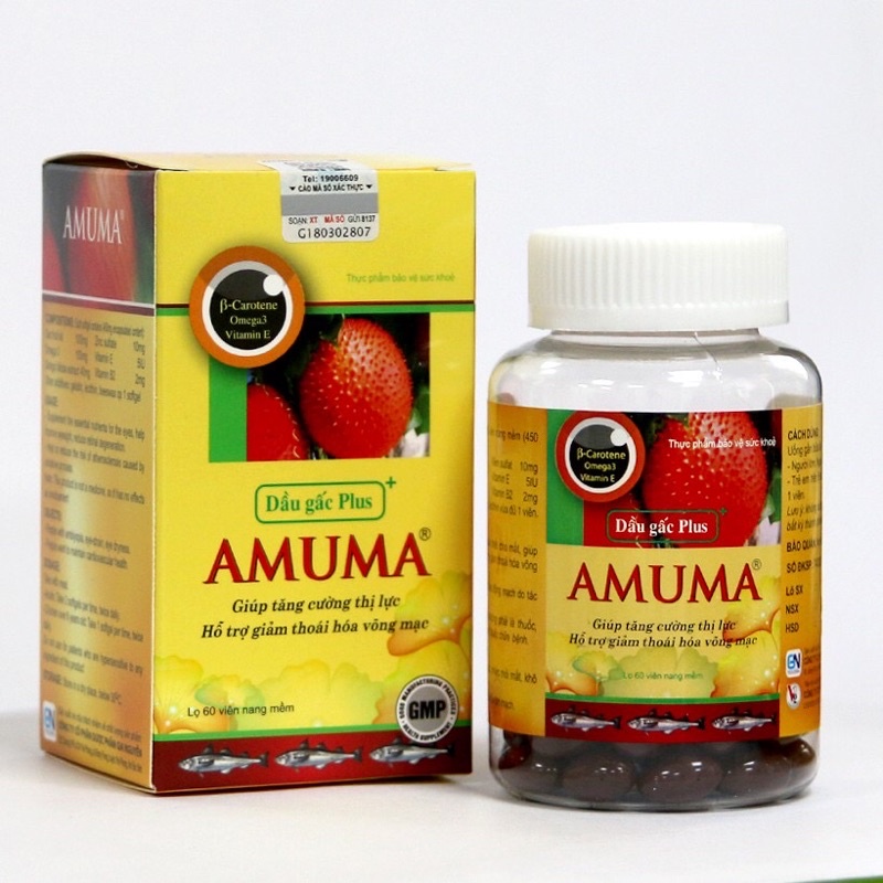 Thực phẩm bảo vệ sức khoẻ dầu gấc amuma plus giúp sáng mắt - ảnh sản phẩm 2