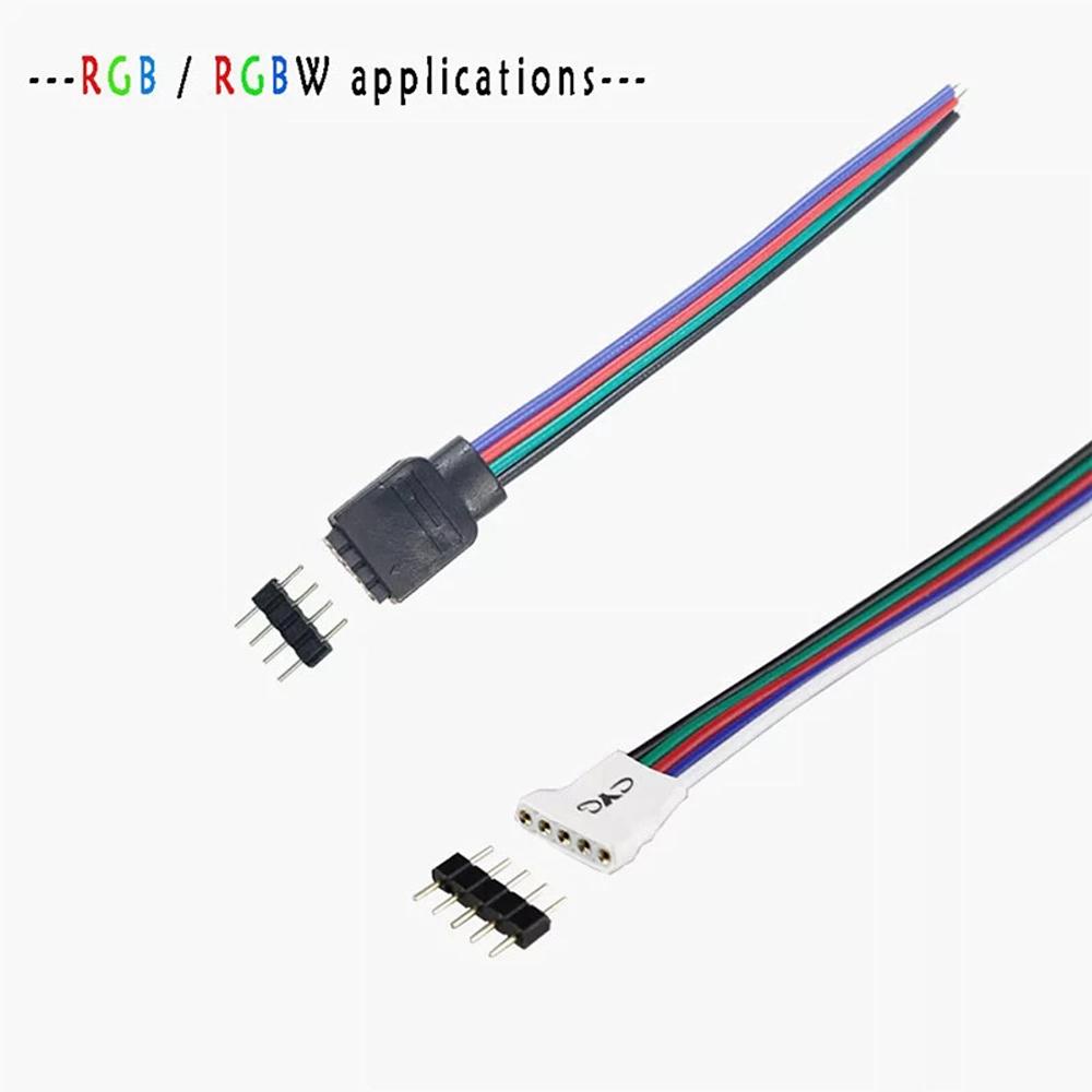 Phụ Kiện Kim Nối Hai Đầu Đực 5Pin Cho Dây Đèn Led RGB