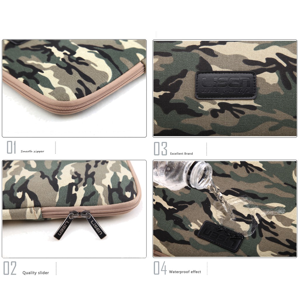 Túi chống sốc Macbook Laptop LISEN Camouflage (Chính hãng)