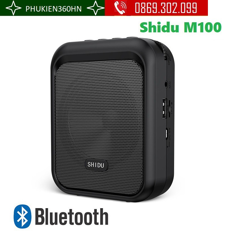 Máy trợ giảng có dây Shidu M100 kiêm loa Bluetooth cao cấp