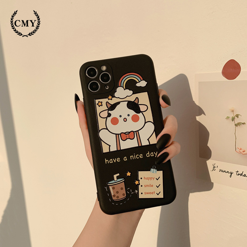 Ốp lưng silicon in hình chú bò dành cho iPhone11/11Pro 11pro Max X XR XS XS MAX 7 8 plus SE | BigBuy360 - bigbuy360.vn