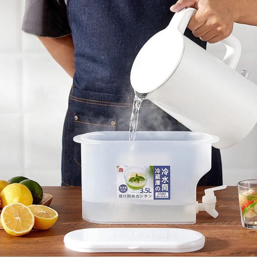 Bình Đựng Nước Ép / Chanh Dung Tích 3.5l Kèm Vòi Rót Tiện Dụng