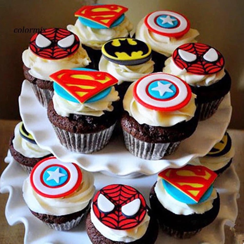 Khuôn nhấn bánh, đất sét logo siêu nhân