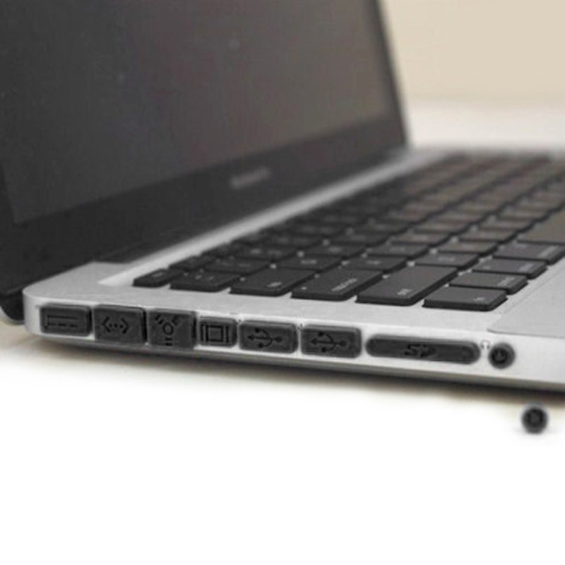 Set 12 nút chặn silicon cho ổ cắm máy Macbook Air Pro Retina 11&quot; 13&quot; 15&quot;