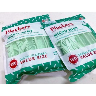 Chỉ nha khoa Plackers Micro Mint Dental Flossers, 150 cái