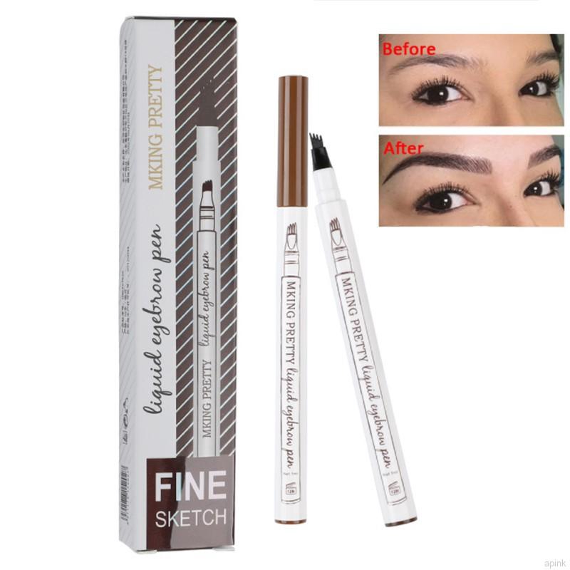 Bút kẻ mày dạng phẩy sợi 4 đầu phác thảo dáng lông mày chuẩn xác