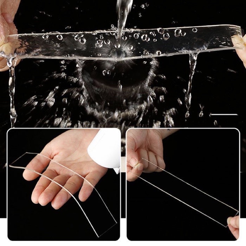 Băng Keo 2 Mặt Trong Suốt Tiện Lợi 5M Siêu Dính Chắc Chắn Siêu Dày