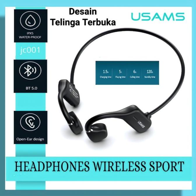 USAMS Tai Nghe Bluetooth 5.0 0406 Không Dây Kiểu Dáng Thể Thao BT 5.0 0406