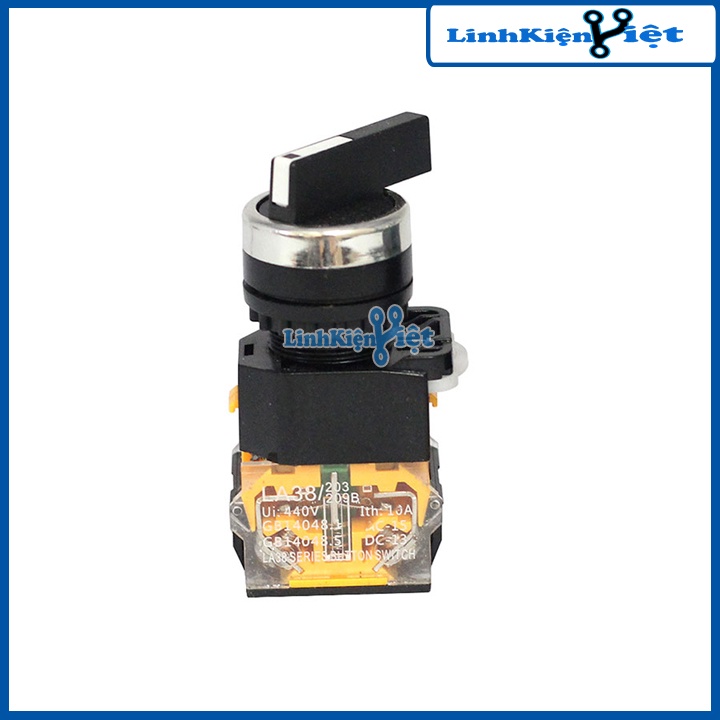 Công Tắc Xoay 3 Vị Trí LA38 440V-10A Tự Hồi ( Xoay Nhả)