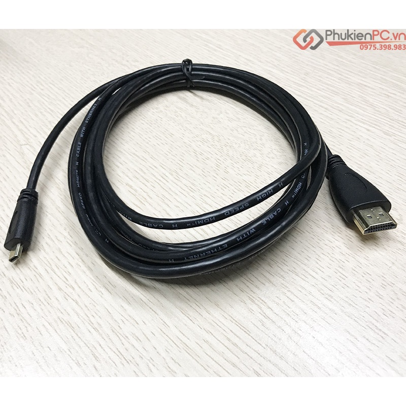 Dây Micro HDMI sang HDMI 0.5M 1M 1.8M 3M 5M dùng cho camera, laptop, máy quay phim