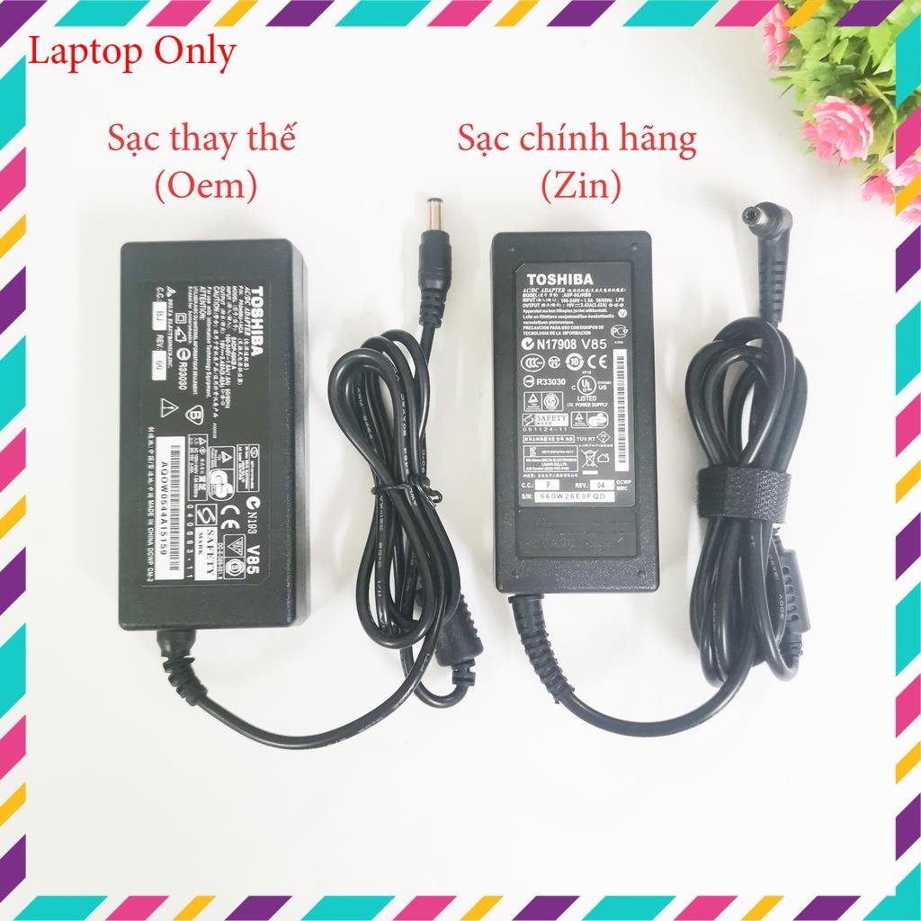 Sạc Laptop Toshiba 19v 3.42a 65W - Adapter laptop Toshiba loại tốt