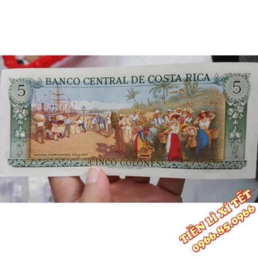 Tờ Mua May Bán Đắt Phong Thủy - 5 Colones Của Costa Rica