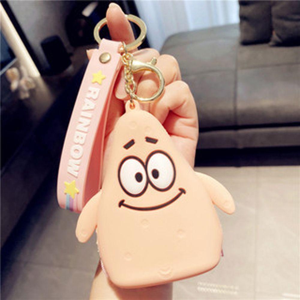 Ví Đựng Tiền Xu Mini Có Móc Khóa Hình SpongeBob Dễ Thương Cho Bé Gái