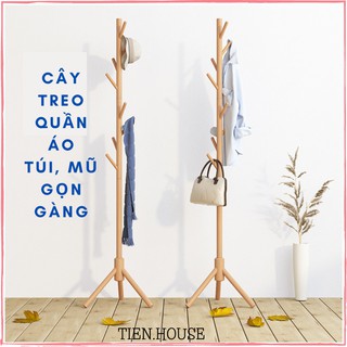 Cây treo quần áo bằng gỗ, cây treo đồ kiểu dáng Hàn Quốc, hiện đại TIEN.HOUSE