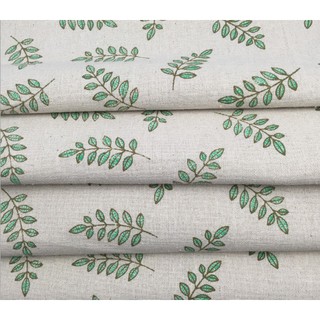 VẢI BỐ THÔ CANVAS CÀNH LÁ STYLE NHẬT BẢN