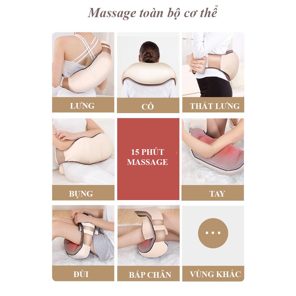 Máy Massage Cổ Vai Gáy Đa Năng, Đai Massage Hồng Ngoại Trị Liệu P1 {SIÊU SALE}