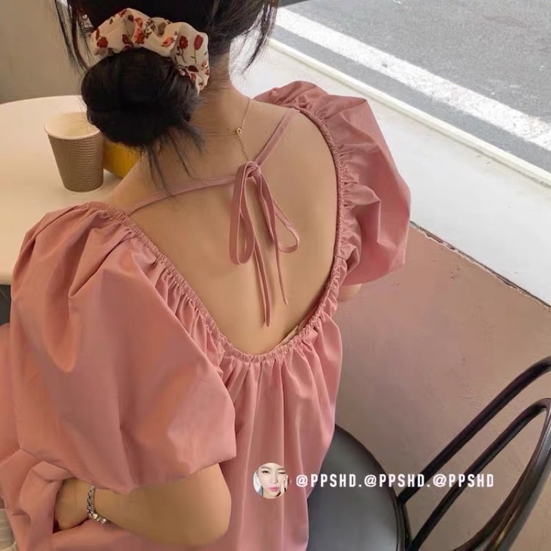 Váy Thô Dáng Suông 3 Màu Cổ Vuông Siêu Xinh Có Ảnh Thật Kèm Video