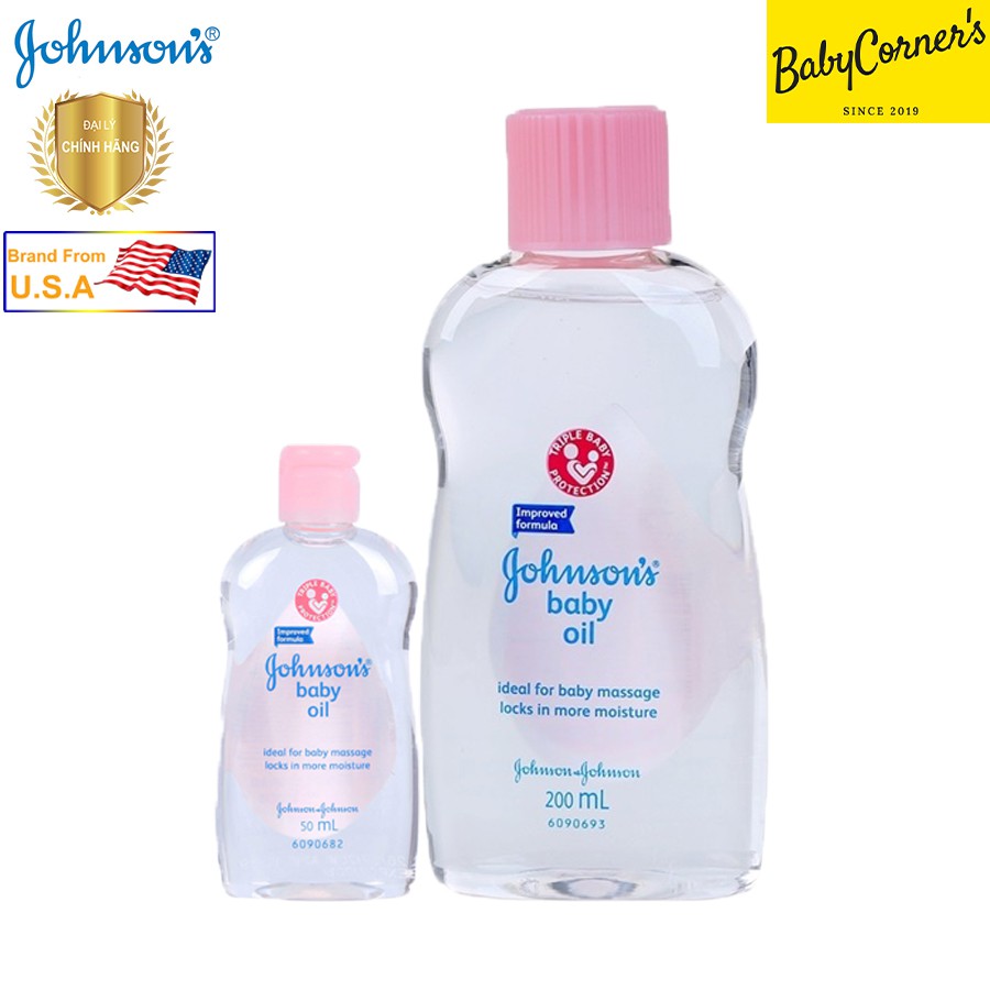 Dầu Massage Dưỡng Ẩm Johnson's Baby Oil Cho Bé 50ml/ 200ml